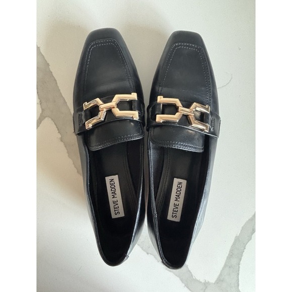 Steve Madden Shoes - Steve Madden Ryann Loafers 9 Black PU Leather